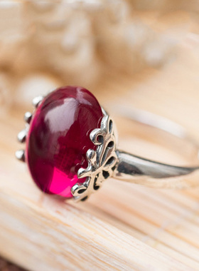 diy镶嵌琥珀活口戒指托定制8