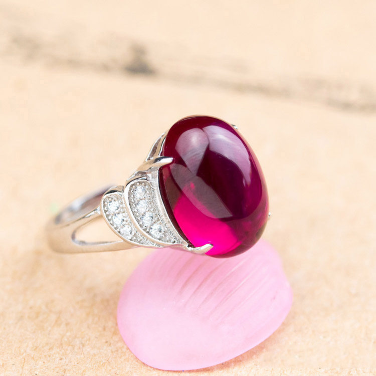 纯银开口做旧仿古镶嵌戒指托包邮