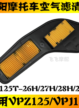 适用DY125T-26H/27H/28H/29H踏板摩托车VPZ/VPJ125空气滤芯空滤格