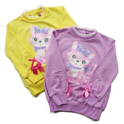 earthmagic可爱风猫咪花边领卫衣