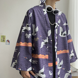 仙鹤港风日系潮外套防晒服和服开衫薄款半袖道袍防晒衣F12/P40，男装风衣，钱塘713