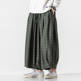 20秋冬大码日系格子西裤休闲哈伦裤工装街头中性bf风K115/P75，男装休闲裤，钱塘713
