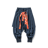 20秋冬日系大码古风风亚麻棉麻哈伦仙鹤裙裤汉服K113/P80，男装休闲裤，钱塘713