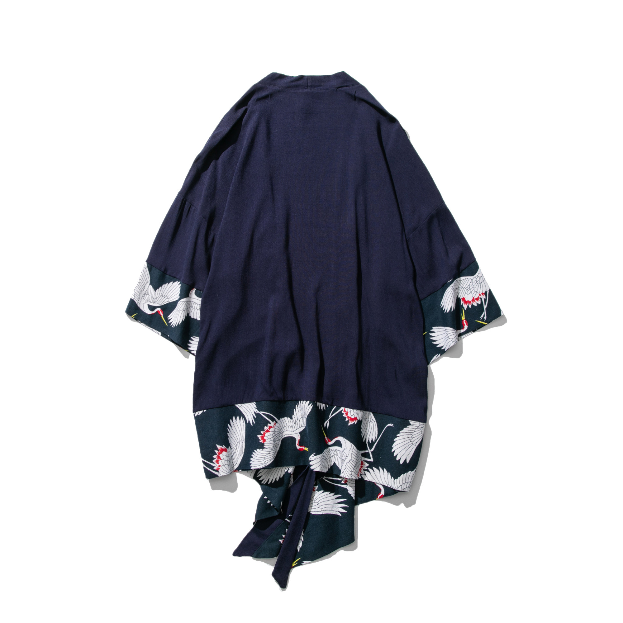 夏风中长款棉麻风衣汉服道袍仙鹤日系大码披风防晒服F10/P65,男装风衣,钱塘713