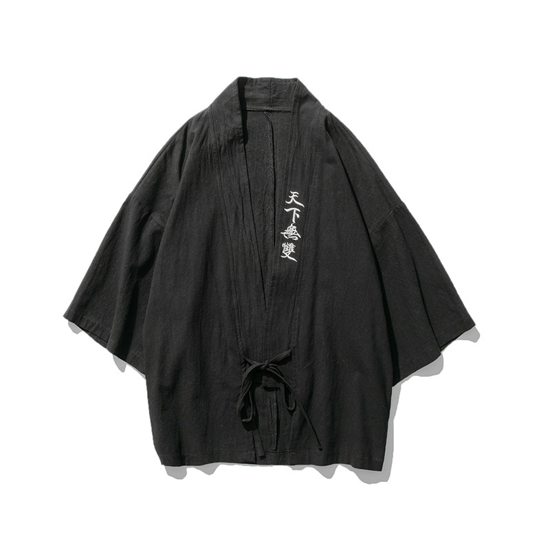 20夏风道袍男女情侣bf汉服学生开衫和服防晒衣套装TZ05/P100,男装休闲套装,钱塘713