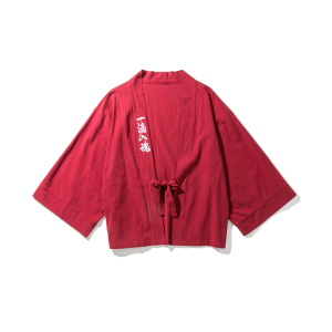 夏装 大码风刺绣汉服套装棉麻唐装道袍披风九分裤 TZ01/P105图片