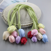 ins布艺双头郁金香花苞花朵装 饰服装 包包辅料手工diy头饰挂件配饰