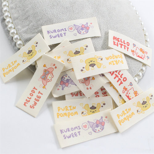 三丽鸥纯棉手工标签布织唛布标