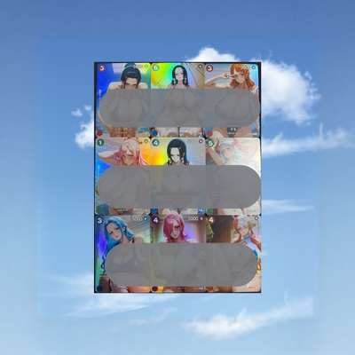 opcg自制娜美女帝罗宾大和薇薇白星 挡不住の大雷 9张彩闪63*88mm