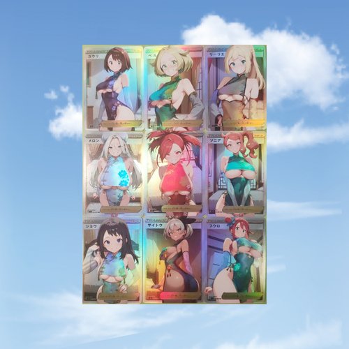 精灵宝可梦 宠物小精灵の女训练师们 一组9张 折光彩闪 63*88mm