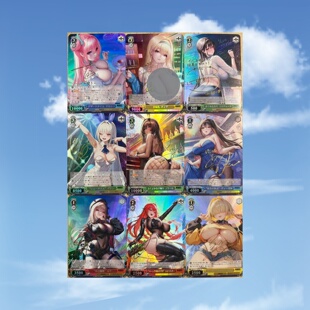 自制WS 胜利女神:妮姬 nikke 9张 烫金签名 折光彩闪工艺63*88mm