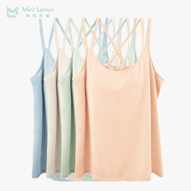 Mintlemon薄荷柠檬女bra椰油美背吊带无袖