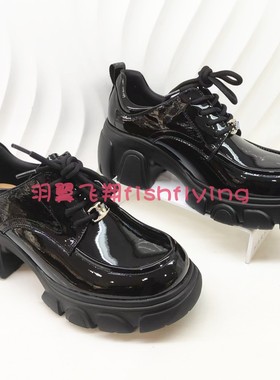 HS252506哈森专柜正品2025春季新款厚底增高舒适牛皮乐福鞋女鞋