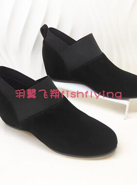 HL247150哈森专柜正品2024秋新款内增高弹力瘦瘦鞋深口舒适女单鞋