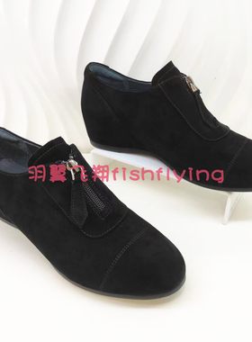 内增高简约时尚深口圆头女单鞋