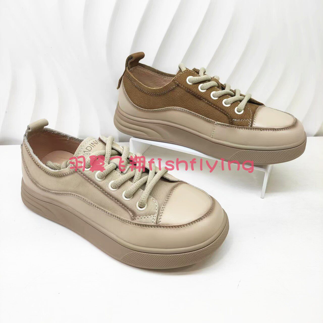 KCS257903卡迪娜专柜正品2025春新款学生平底低帮系带板鞋女单鞋
