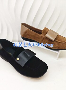 HS269310正品Harson/哈森26春新方头平底时尚休闲百搭通勤女单鞋