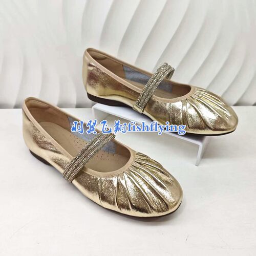 HL269302正品Harson/哈森2026春秋款玛丽珍金银色浅口百搭女单鞋