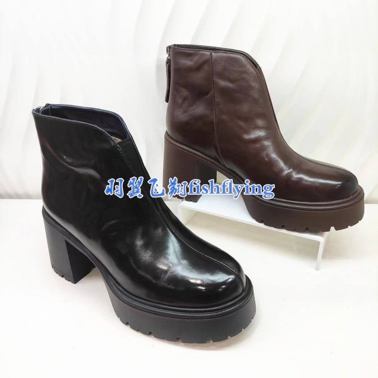 KA252011卡迪娜专柜正品2025冬季新厚底防水台舒适切尔西女短靴,女鞋,时装靴,淘宝优惠券,粉丝福利购,淘宝优惠卷