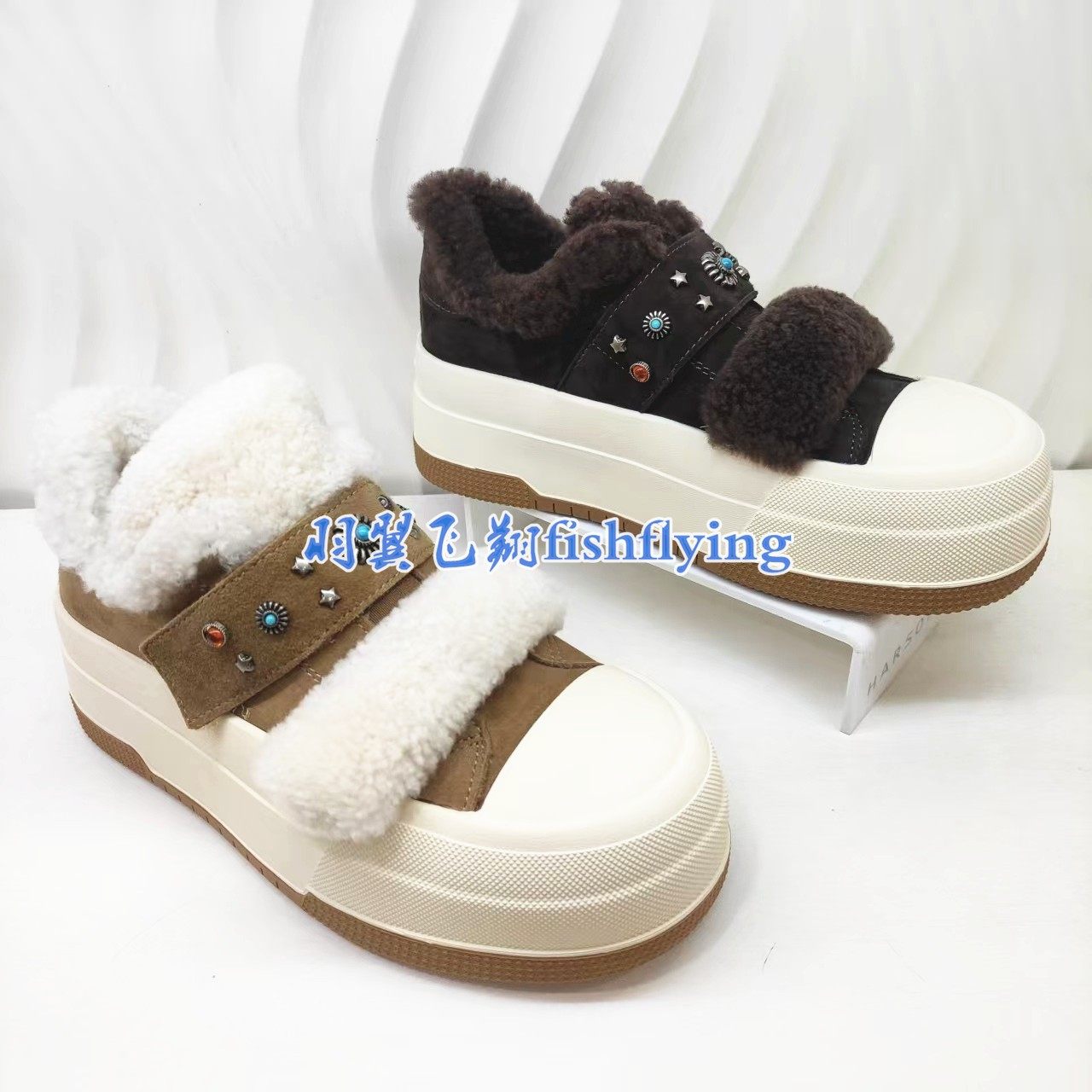 HCA250603正品Harson/哈森2025秋冬新款低跟保暖雪地靴棉鞋女鞋,女鞋,深口单鞋,淘宝优惠券,粉丝福利购,淘宝优惠卷