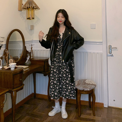 Real price ~ 2021 new soft wind V-neck Embroidered Floral dress with slim waist