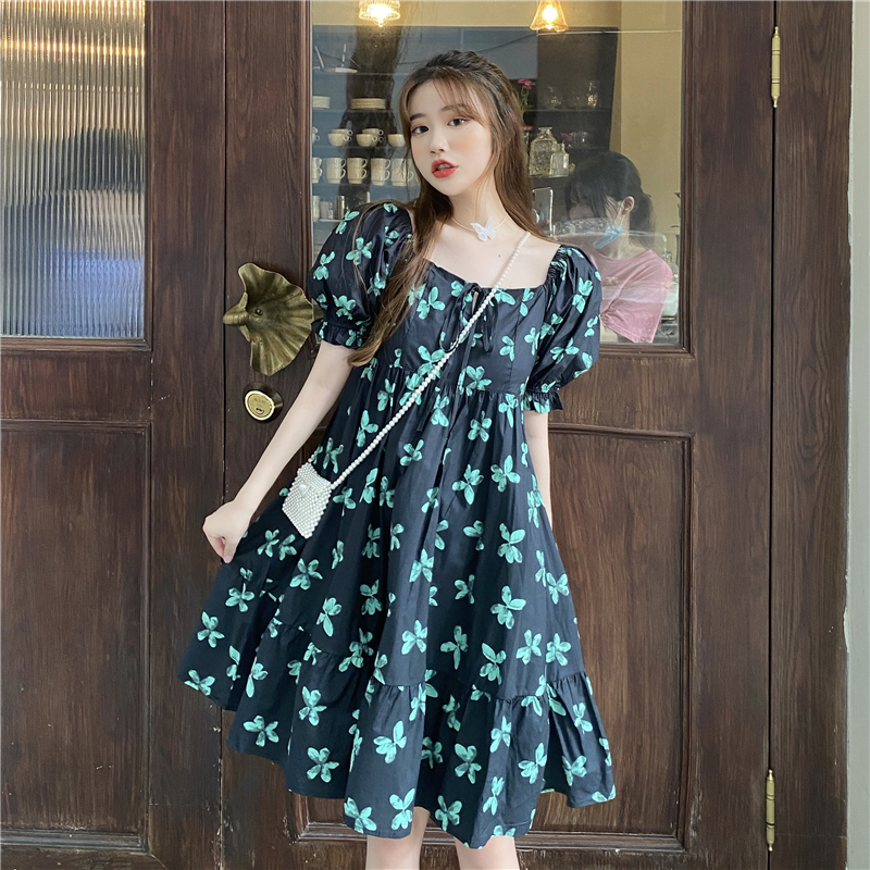 Real price ~ French super fairy flower first love dress lace up back hollow out dress