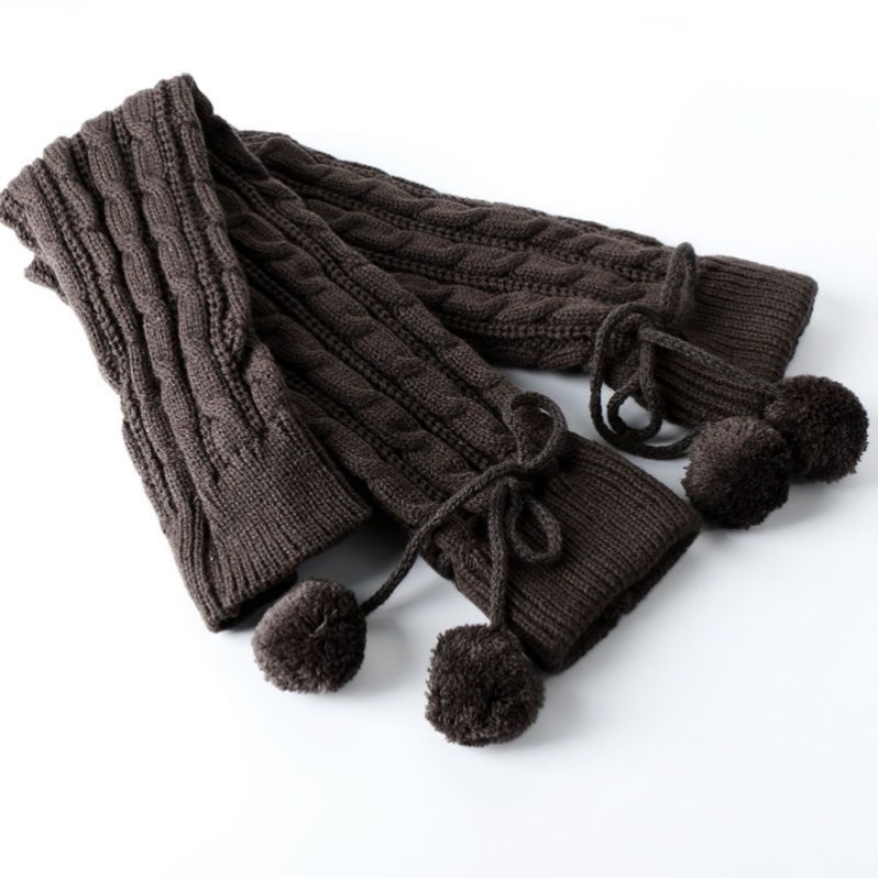 韩版时尚粗毛线袜套女过膝堆堆袜秋冬加厚保暖护腿高筒靴套脚腿套