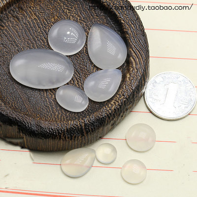 古风发簪饰品戒面宝石白玛瑙