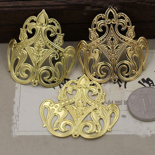 步摇发簪古风黄铜发簪饰品材料