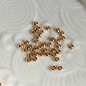 3.3mm扁算盘珠隔珠黄铜保色手链项链发簪材料花影梦汉服婚庆配件