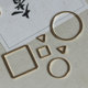黄铜电镀保色18K金色几何三角形方形圆形挂坠耳环配件 发饰DIY
