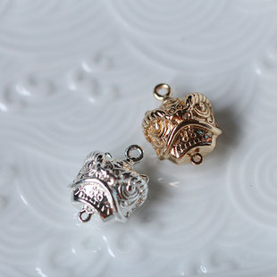 保色铜质可爱醒狮招财威武手链挂坠*花影梦发簪发饰头饰DIY配件