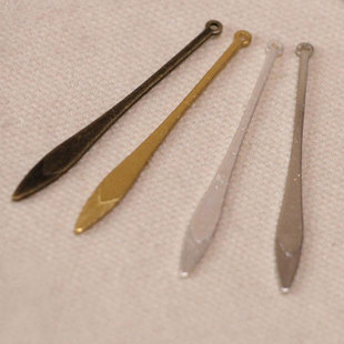 古风步摇发簪DIY配件头饰饰品材料*铜质小吊片25*3mm