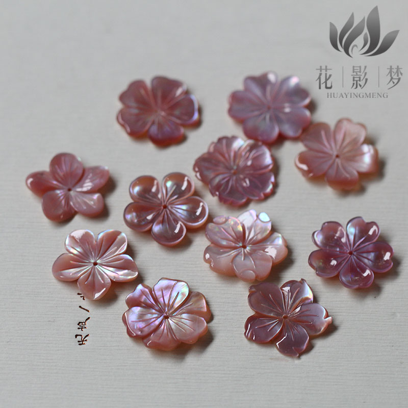 diy天然饰品山茶花