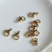 保色不锈钢龙虾扣10mm手链项链流苏零件 花影梦发饰头饰DIY配件