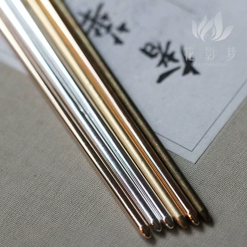 Китайская шпилька, аксессуары, латунный медный аксессуар для волос, 13/14см