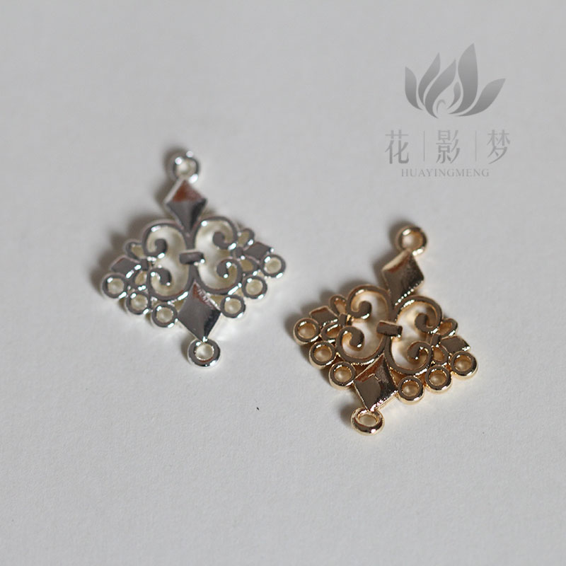 diy黄铜菱形镂空流苏头饰发簪