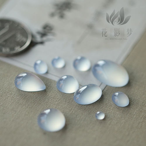 diy发簪头饰树脂戒面浅蓝色