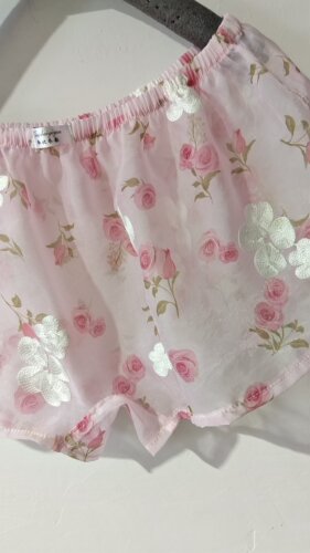 椒北衣韵女士内裤欧根纱刺绣半透肉中腰无贴裆透气舒适平角短裤头