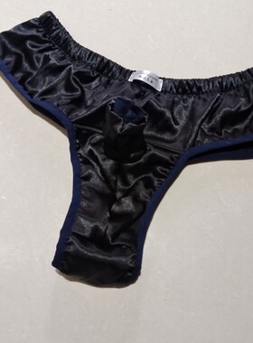 椒北衣韵仿丝缎亮色光滑中厚柔软舒服T型弹力收脚边性感男裤头衩