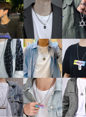 钛钢锁骨链男潮饰4351