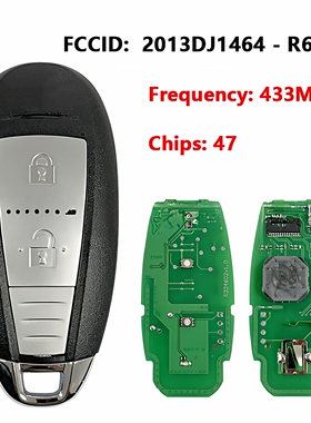 适用铃木钥匙2键智能钥匙37172-54P01/54P02 433MHz,R64M0.47芯片