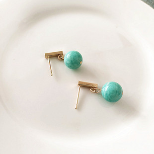 天然天河石耳钉女款耳坠耳饰耳链耳环配饰原创高级感轻奢小众设计