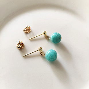 天然天河石耳钉女款耳坠耳饰耳链耳环配饰原创高级感轻奢小众设计