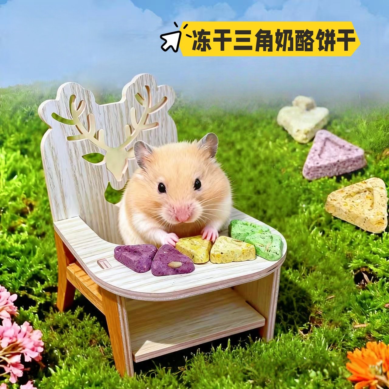 仓鼠零食磨牙棒冻干三角奶酪饼干蓝莓味蔬果味花枝金丝熊躺手神器,宠物/宠物食品及用品,鼠类零食,淘宝优惠券,粉丝福利购,淘宝优惠卷