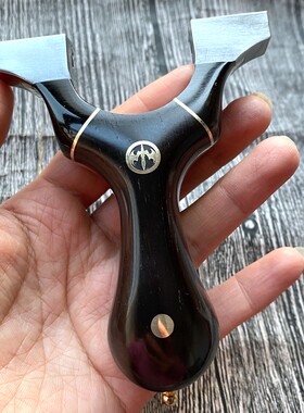 新款钛合金龙齿暗扣扁皮弹弓龙齿乘风快压实木紫檀黄铜反曲木质弓