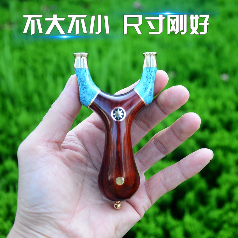 飞虎迷你掌中宝小叶紫檀红木弹弓