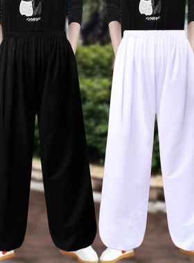 春夏太极裤速干弹力男女宽松垂顺