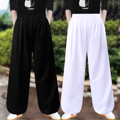 春夏太极裤速干弹力男女宽松垂顺