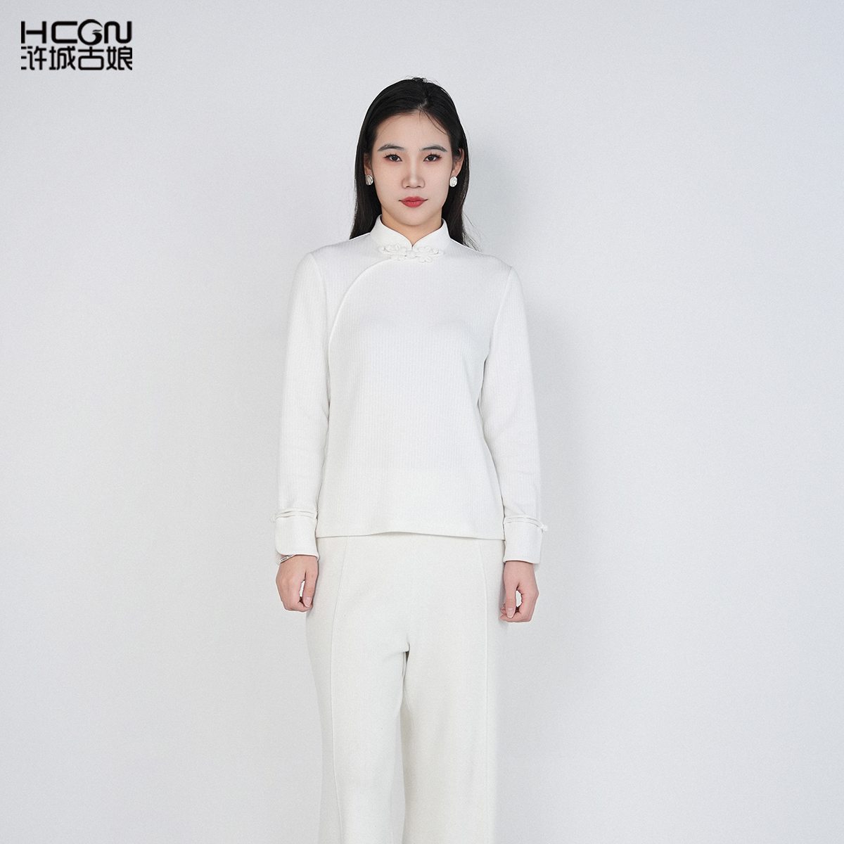 中国风立领显瘦长袖百搭打底上衣